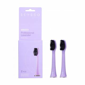 Сменные насадки для электрической зубной щетки Seysso Basic Color Professional Lavander, 2 шт Сменные насадки для электрической зубной щетки Seysso Basic Color Professional Lavander, 2 шт