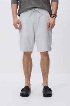 Reserved - Регулярні шорти з домішкою льону - світло-сірий - 9410N-09M