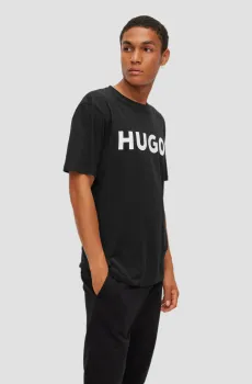 Мужская черная футболка Черный S HUGO 50467556;002