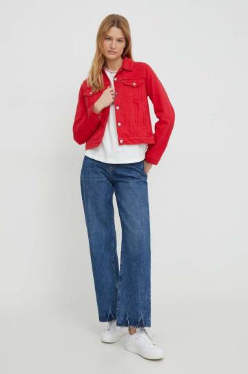 Хлопковая футболка Pepe Jeans HALINA женская цвет белый PL505746 Хлопковая футболка Pepe Jeans HALINA женская цвет белый PL505746