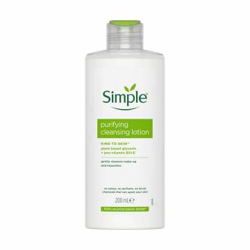 Очищающий лосьон для лица Simple Kind to Skin Purifying Cleansing Lotion, 200 мл Очищающий лосьон для лица Simple Kind to Skin Purifying Cleansing Lotion, 200 мл