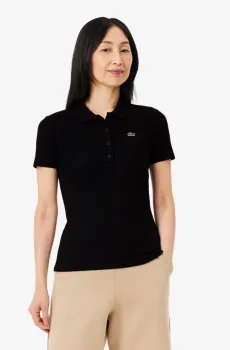 Женское черное поло L.12.D Черный 40 Lacoste DF5377031