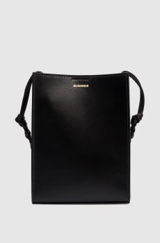 Черная кожаная сумка Tangle с логотипом