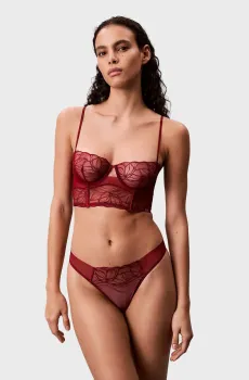 Женские красные трусики THONG Красный M Calvin Klein LV00QF8352