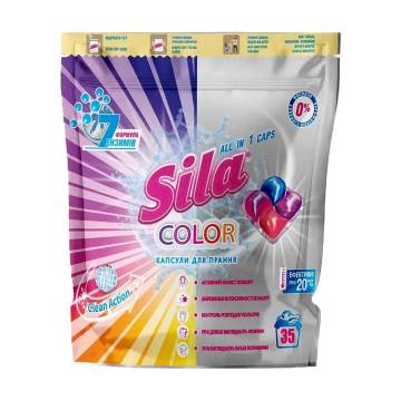 Капсулы для стирки Sila Color All In 1 Caps, 35 стирок, 35 шт