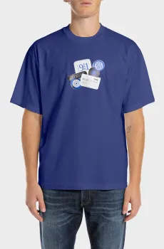 Мужская синяя футболка Синий XL Replay M6991 .000.23454