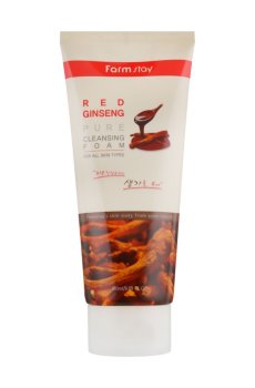 Умывающая пенка Farmstay Red Ginseng Pure Cleansing Foam с экстрактом красного женьшеня, 180 мл