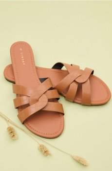 Шльопанці - золотисто-коричневий