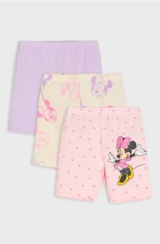 Короткі легінси 3 шт Minnie Mouse - пастельний рожевий