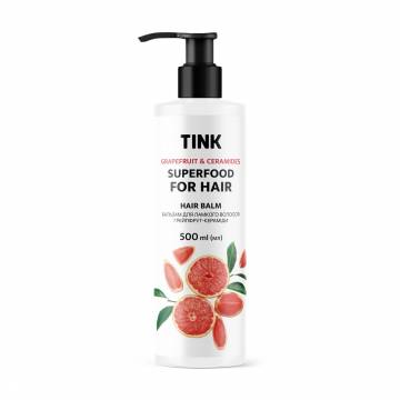 Бальзам Tink SuperFood For Hair Grapefruit & Green Tea Balm Грейпфрут и керамиды, для ломких волос, 500 мл Бальзам Tink SuperFood For Hair Grapefruit & Green Tea Balm Грейпфрут и керамиды, для ломких волос, 500 мл