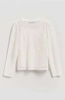Reserved - В’язана блузка з топом - кремовий - 815HT-01X
