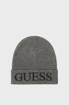 Мужская серая шапка Серый M Guess AM8858.WOL01;GRY