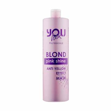 Маска You look Professional Blond Pink Shine Anti Yellow Effect Mask для нейтрализации желто-оранжевых оттенков, 1 л Маска You look Professional Blond Pink Shine Anti Yellow Effect Mask для нейтрализации желто-оранжевых оттенков, 1 л