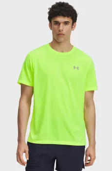 Мужская салатовая футболка UA LAUNCH SHORTSLEEVE Салатовый S Under Armour 1382582-732
