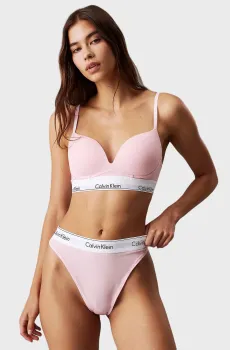 Женские розовые трусики HIGH LEG TANGA Розовый L Calvin Klein LV00QF8319