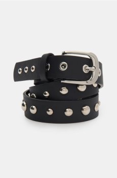 Ремінь зі штучної шкіри - чорний