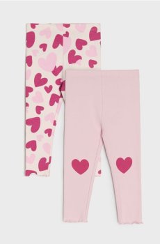 Легінси з рибкою 2 штуки - пастельний рожевий