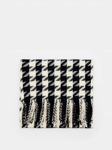 Mohito - Шарф із візерунком в гусячу лапку - чорний - ONE SIZE