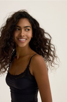 Reserved - Топ із мереживом - чорний - 216EZ-99X