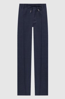 Синие брюки New Elton из шерсти