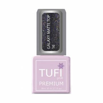 Топ для гель-лака Tufi profi Premium Galaxy Matte Top 16 Эридан, 8 мл Топ для гель-лака Tufi profi Premium Galaxy Matte Top 16 Эридан, 8 мл
