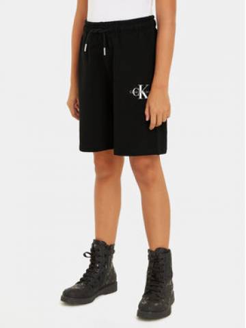 Calvin Klein Jeans Спортивні шорти Monogram IU0IU00578 Чорний Relaxed Fit Calvin Klein Jeans Спортивні шорти Monogram IU0IU00578 Чорний Relaxed Fit