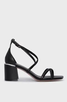 Женские черные кожаные босоножки Charlotte Черный 37 PRPY PRSLT2434W