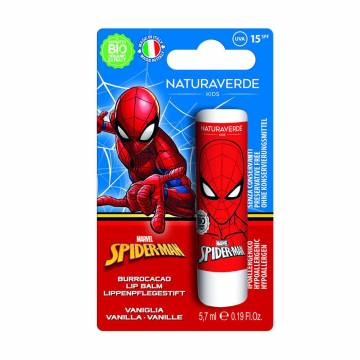 Детский бальзам для губ Naturaverde Kids Marvel Spiderman Vanilla Lip Balm, SPF 15, 5.7 мл Детский бальзам для губ Naturaverde Kids Marvel Spiderman Vanilla Lip Balm, SPF 15, 5.7 мл