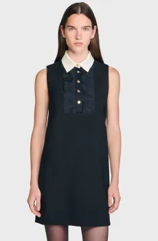 Женский черный сарафан Черный 36 Sandro SFPRO04410_Black