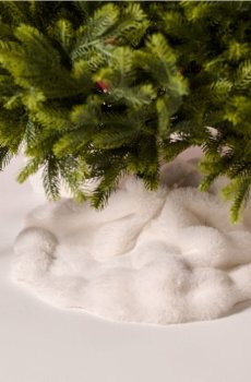 Декоративний килимок під ялинку - білий