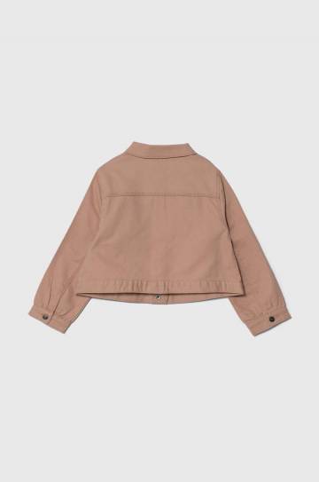 Детская джинсовая куртка United Colors of Benetton цвет розовый Детская джинсовая куртка United Colors of Benetton цвет розовый