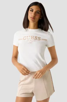 Женская белая футболка Белый L Guess V5BI15.KA260;G1O6