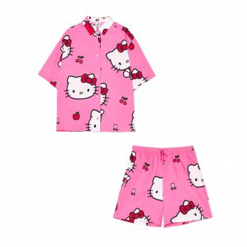 Cropp - Піжамний комплект із двох предметів Hello Kitty - яскраво-рожевий Cropp - Піжамний комплект із двох предметів Hello Kitty - яскраво-рожевий