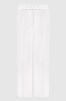Белые брюки с льном