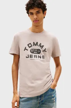 Мужская бежевая футболка TJ GYM Бежевый M Tommy Jeans DM0DM22551