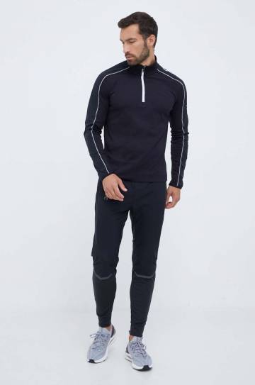 Лонгслив для тренировок Calvin Klein Performance цвет чёрный с принтом Лонгслив для тренировок Calvin Klein Performance цвет чёрный с принтом