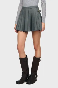 Женская серая плиссированная юбка-шорты Серый 38 Sandro SFPSH00522_Grey