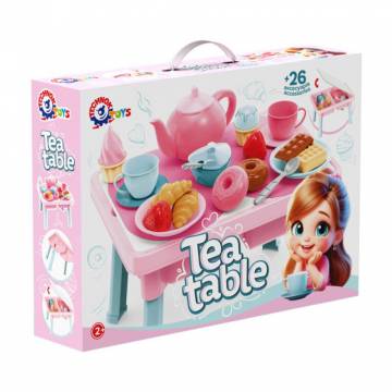 Детский столик-органайзер с чайным набором TechnoK Tea Table 26 аксессуаров, от 2 лет, 44*31.5*10 см (2246)
