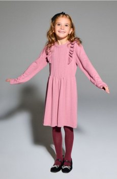 Трикотажна сукня - пильно-рожевий