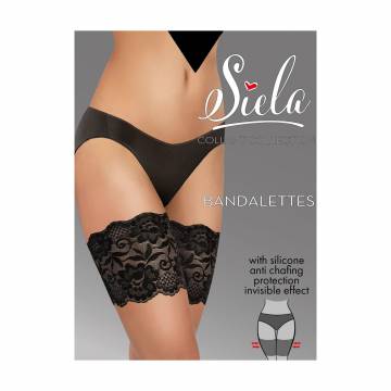 Бандалетки женские Siela кружевные, Nero, размер 2XL Бандалетки женские Siela кружевные, Nero, размер 2XL
