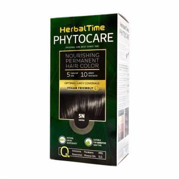 Безаммиачная краска для волос Herbal Time Phytocare Permanent Hair Color 5N Какао, 125 мл Безаммиачная краска для волос Herbal Time Phytocare Permanent Hair Color 5N Какао, 125 мл