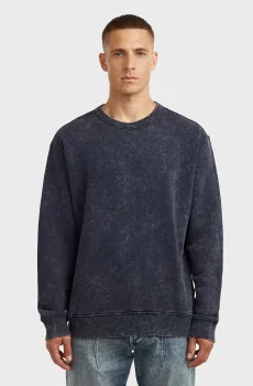 Мужской темно-синий свитшот Washed Синий M G-Star RAW D27082,D575