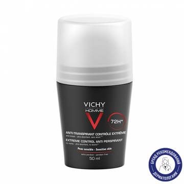 Интенсивный шариковый дезодорант-антиперспирант Vichy Homme Extreme Control 72H Anti-Perspirant Deodorant, 50 мл Интенсивный шариковый дезодорант-антиперспирант Vichy Homme Extreme Control 72H Anti-Perspirant Deodorant, 50 мл