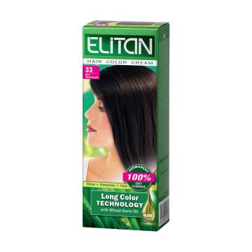 Стоякая крем-краска для волос Elitan Hair Color Cream 33 Горячий шоколад, 115 мл