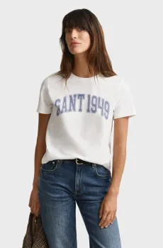 Женская белая футболка GRAPHIC Белый S Gant 4201383