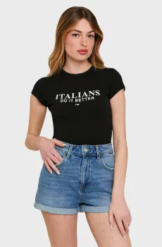 Женская черная футболка Черный M Tally Weijl STSCOLYLE4