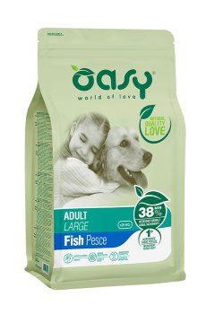 Сухой корм для взрослых собак крупных пород Oasy Lifestage Adult Large с рыбой, 12 кг