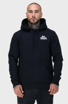 Мужское черное худи TALMINE Черный S Lonsdale 114085