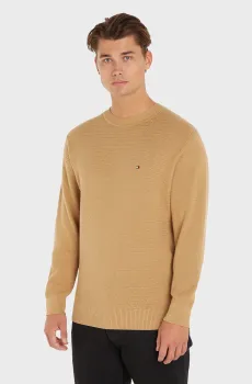 Мужской бежевый джемпер INTERLACED STRUCTURE CREW NECK Бежевый XL Tommy Hilfiger MW0MW31576