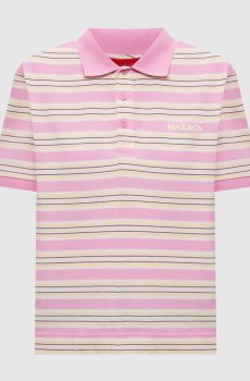 Розовое поло MANDARE в полоску